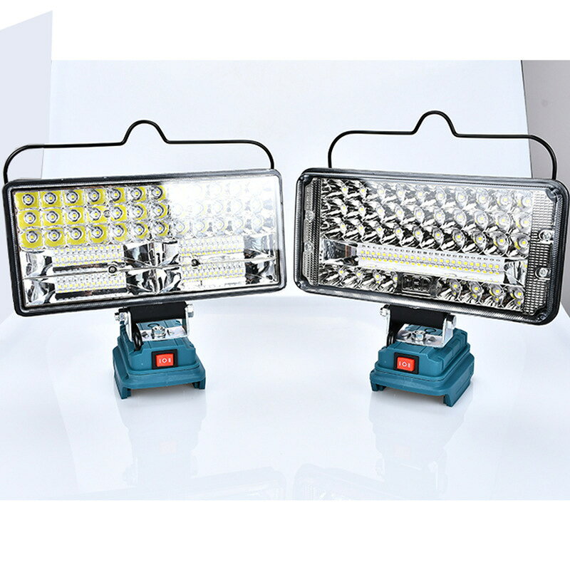 適用牧田LED工作燈車燈戶外照明Makita18V 14V雙USB電池78寸提手