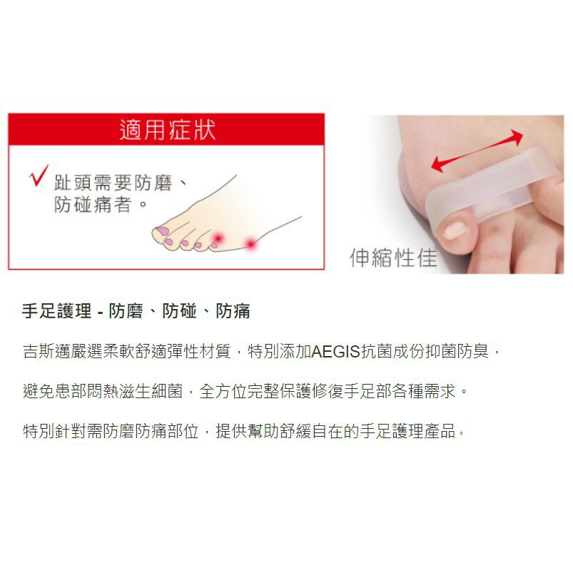 腳趾保護凝膠套管-2入 【GelSmart吉斯邁】TG-HG5TH 2