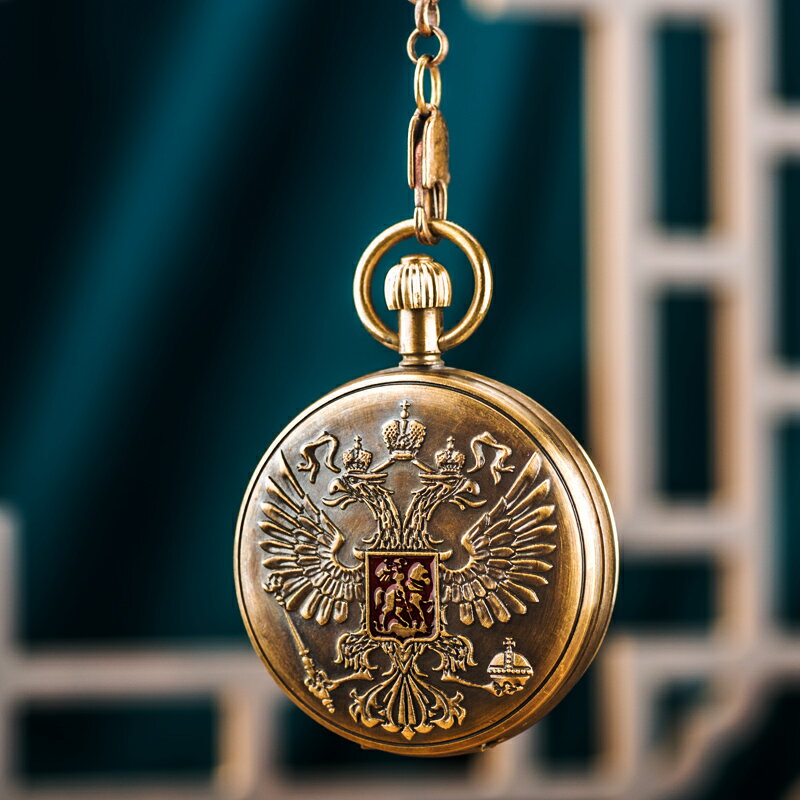 中國風懷表復古機械手動男女士純銅翻蓋羅盤羅馬數字老人收藏俄國