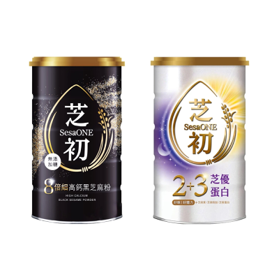 SesaONE 芝初 8倍高鈣黑芝麻粉380g + 2+3芝優蛋白425g【杏一】