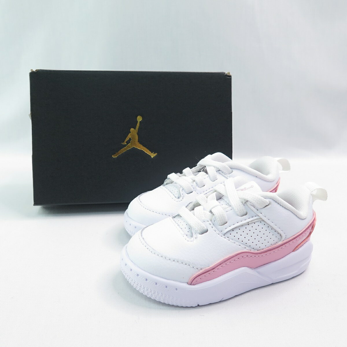 NIKE HF3331161 Jordan Flight Court 小童鞋 運動鞋 白/中柔粉【iSport愛運動】