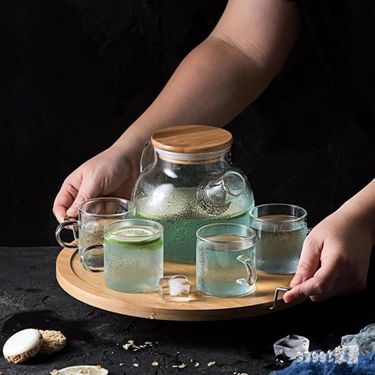 加厚玻璃茶壺日式透明花茶壺家用花草茶具套裝下午茶具加熱器含托 LN2500 雙十一購物節