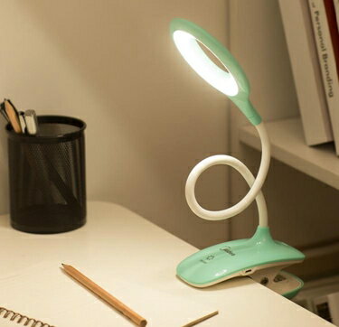 可充電式led小臺燈護眼書桌大學生宿舍寢室用臥室床頭USB夾子 雙十一購物節