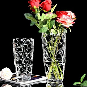 高檔玻璃花瓶大號加厚歐式創意富貴竹玫瑰百合透明水晶花瓶擺件 雙十一購物節