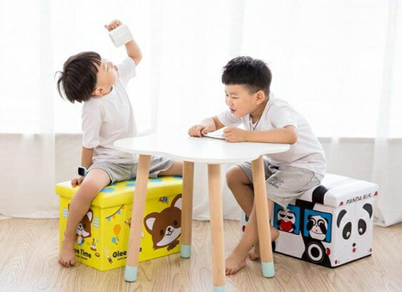 兒童收納凳儲物凳卡通沙發換鞋椅可坐小凳子長方形家用玩具收納箱 雙十一購物節