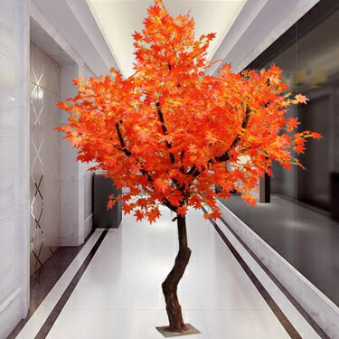 仿真植物 仿真紅楓樹 仿真樹木假樹造型樹楓葉樹客廳室內大樹定做布景綠植 雙十一購物節