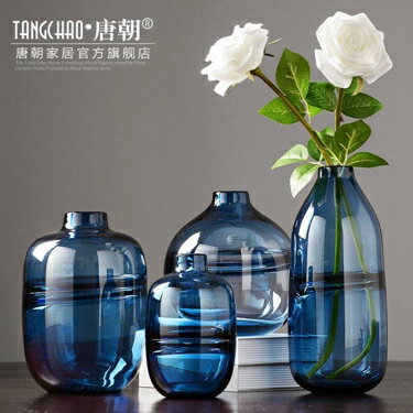花瓶 北歐透明彩色小口清新餐桌個性創意玻璃現代簡歐客廳插花花瓶擺件 雙十一購物節