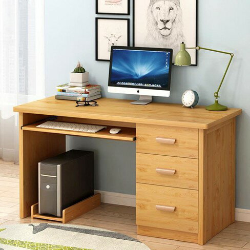 簡易辦公桌家用仿實木簡約現代書桌子臥室單人學生寫字電腦臺式桌 雙十一購物節