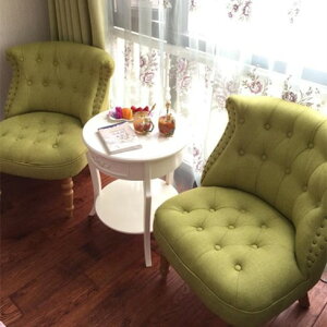 歐式美式復古創意小沙發 布藝單人雙人臥室陽臺店鋪咖啡廳沙發椅 雙十一購物節