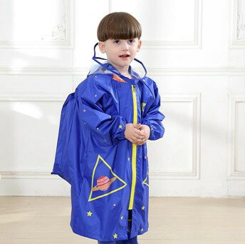 兒童雨衣男童幼兒園大帽檐透氣女童雨衣學生小孩寶寶帶書包位雨披 雙十一購物節