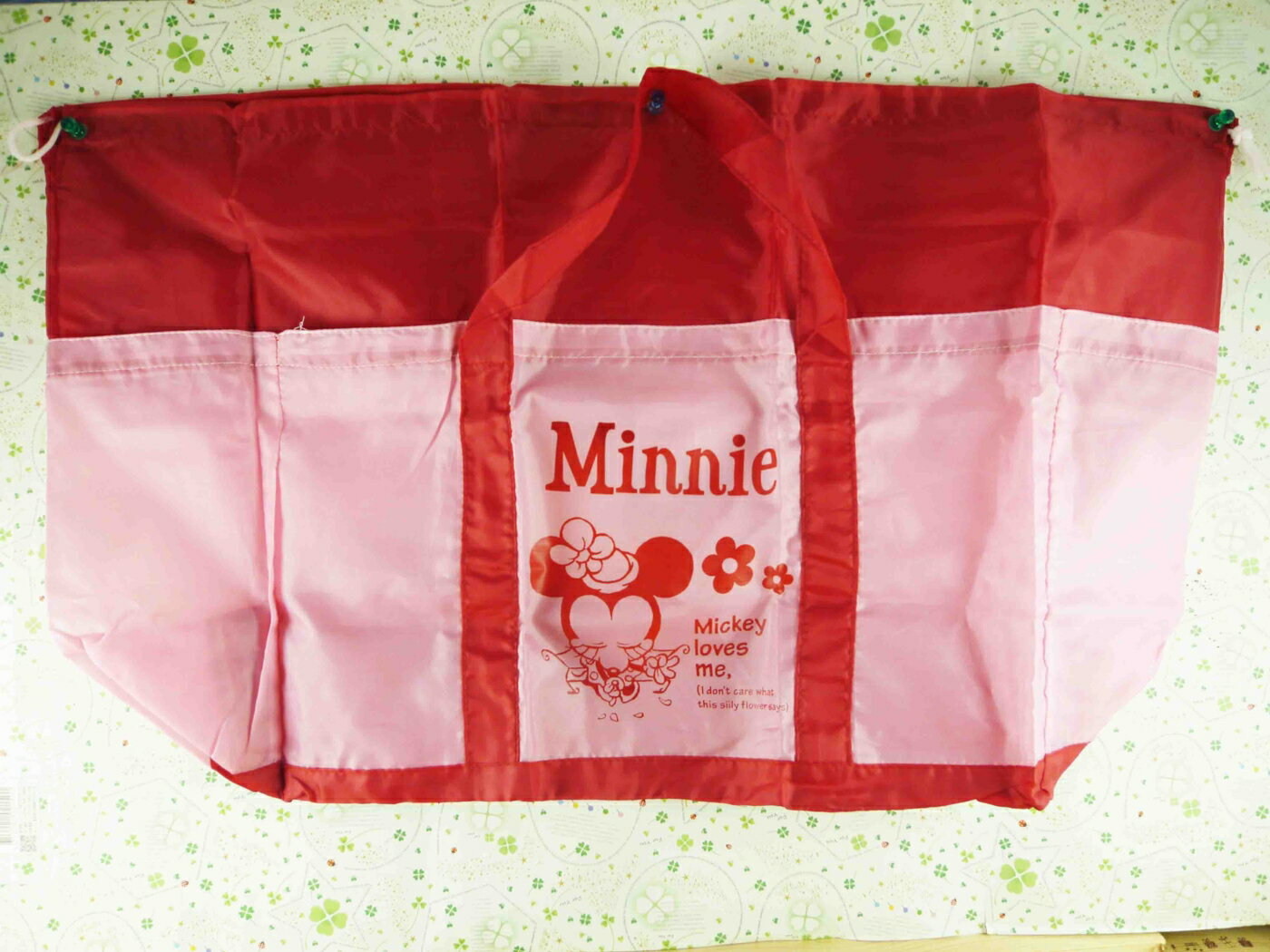 【震撼精品百貨】Micky Mouse 米奇/米妮 束口提袋-粉紅 震撼日式精品百貨