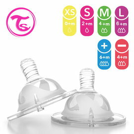 【紫貝殼】Twistshake 瑞典 時尚彩虹奶瓶-奶嘴頭【防脹氣設計 - 乳房式設計 - 超軟矽膠製成 - 不含雙酚A、塑化劑】