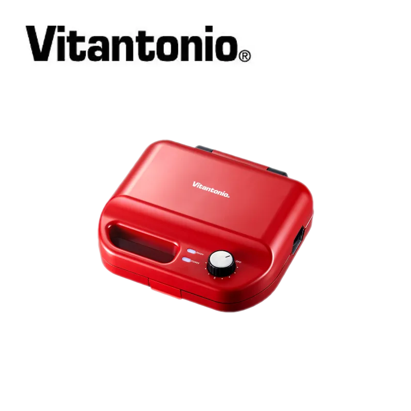 Vitantonio 計時鬆餅機 VWH-50紅 送甜甜圈烤盤