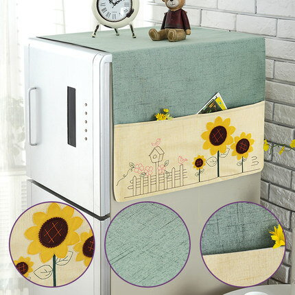 冰箱盖布 冰箱防塵罩防塵布蓋布保護罩微波爐洗衣機雙開門單開門冰箱罩蓋巾【MJ20010】