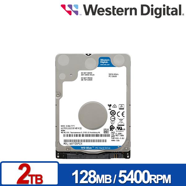 WD 藍標 2TB(7mm) 2.5吋硬碟 WD20SPZX 內接硬碟