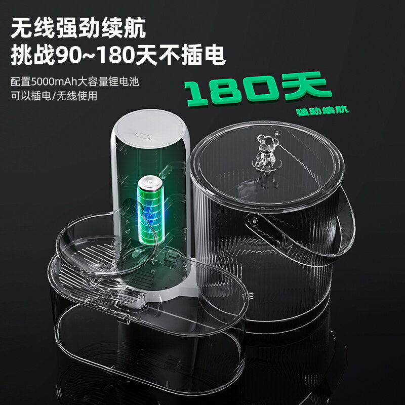 {公司貨 保固一年}引力傾倒式貓咪飲水機流動水不插電自動喂水器寵物狗狗飲水器 2