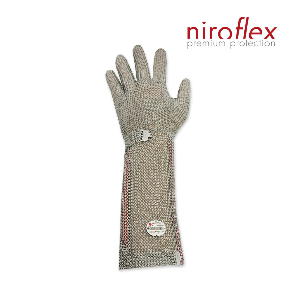 niroflex 不鏽鋼絲編織防割手套(支) 2000-M19 防護金屬手套 手部護具 德國製 專利金屬扣環