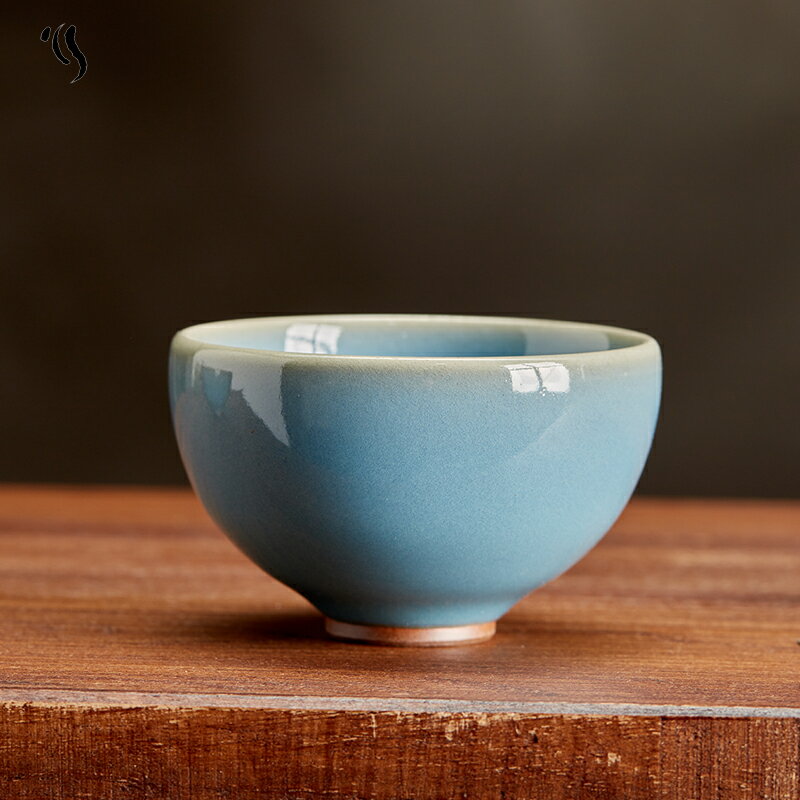 宋時代 古陶磁器 鈞窯 茶盞 杯盞 建盞 茶道具 置物 時代物 古董品 弘鈞堂鈞瓷主人杯宋代鈞窯雞心碗茶盞開片可養陶瓷品茗茶杯手工| 協貿