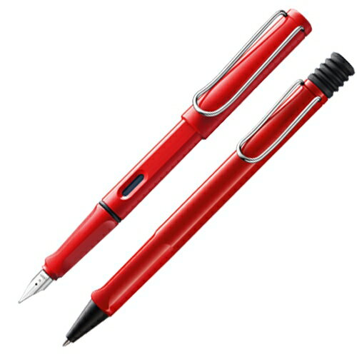 LAMY 狩獵者系列紅鋼筆＋原子筆對筆組