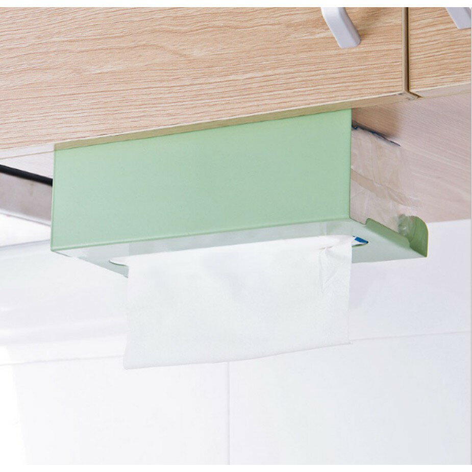 【掛式紙巾架】櫥櫃廚房紙巾架 無痕掛式衛生紙架 掛式衛生紙架 廚房紙巾架 抽紙架 免打孔衛生紙盒 收納架 1