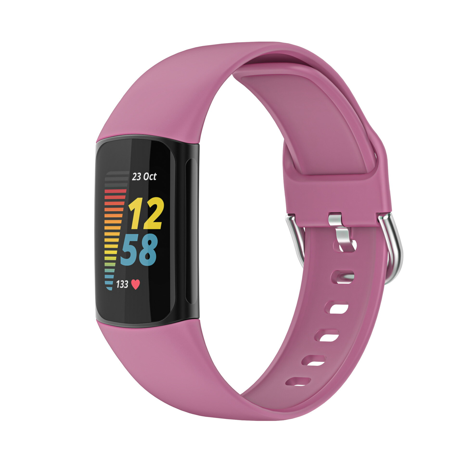 優樂悅~適用fitbit charge 5 智能手表帶 charge5新款TPU純色表帶