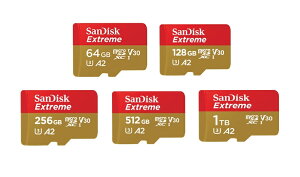 SanDisk Extreme microSDXC 記憶卡 V30, U3, C10, A2, UHS-I, 190MB/s R, 130MB/s W