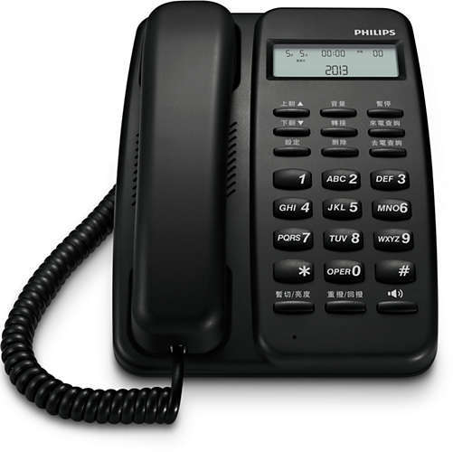 <br/><br/>  飛利浦 PHILIPS 顯示型 有線 電話/電話機 M10B 黑色/白色 勝KX-TSC11/KX-TSC11MX<br/><br/>