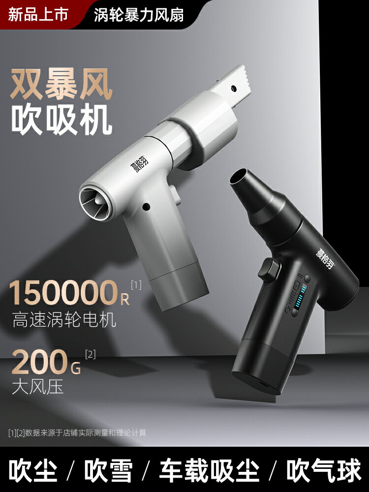 世邦暴力風扇無刷渦輪吹雪神器汽車載洗車用吹水槍吹塵20萬轉高速涵道小風扇小型便攜大功率手持超強力吹風機