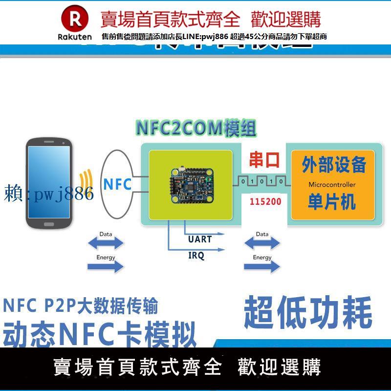 【可打統編 超低價】[NFC2COM模組]/串列埠NFC模組與手機通訊/卡模擬/門禁支付超低功耗