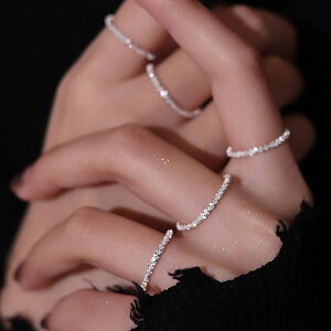 時尚個性波光粼粼戒指女ins潮簡約精致輕奢冷淡風高級裝飾食指環
