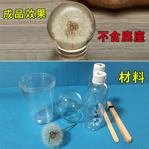 促銷大放送~蒲公英標本水晶球diy制作原材料包天然干花永生花手工暖場活動 99購物節