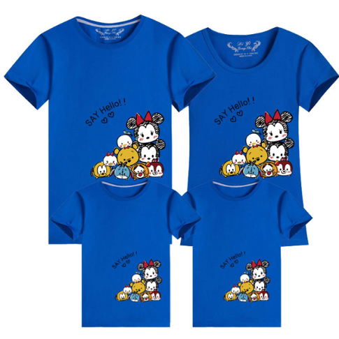 親子裝 純棉T恤 米奇家族 短袖T恤 短T 全家福 團體服 童裝一家三口 一家四口 全家裝 母女裝 班服 櫻桃嚴選 0