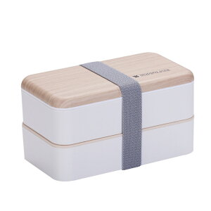 日式雙層飯盒禮品定制logo印字上班族午餐便當盒手提袋包可微波爐