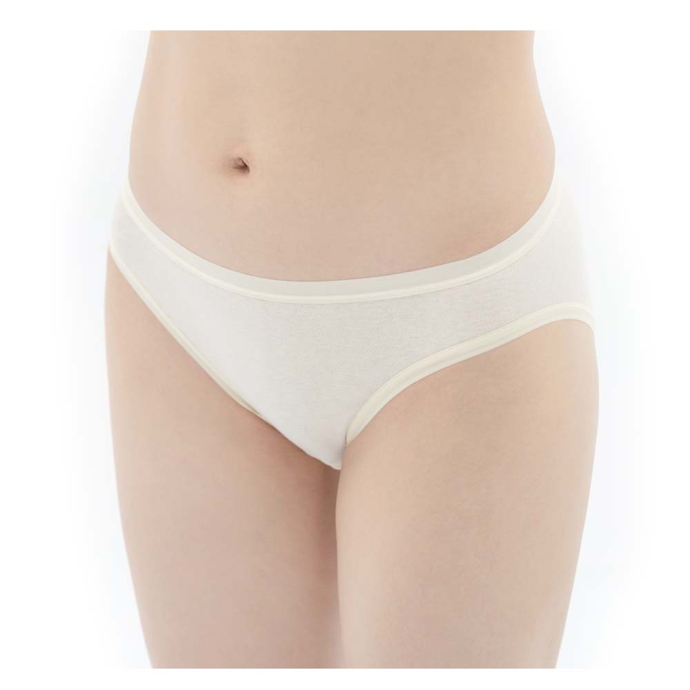 和諧生活 仕女高叉內褲2入(米白色) 100%有機棉