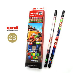 【全館95折】日本製 UNI 瑪利歐 鉛筆 2B 六角 瑪利歐電影版 三菱鉛筆 日本正版 該該貝比日本精品
