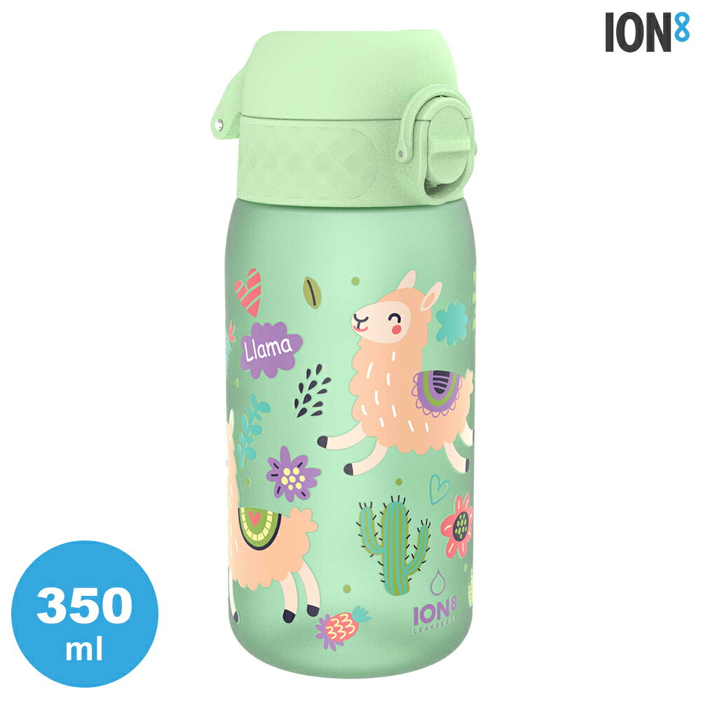 ION8 Small 運動休閒水壺I8RF350 / Llamas粉綠 (收納扣環) 350ml