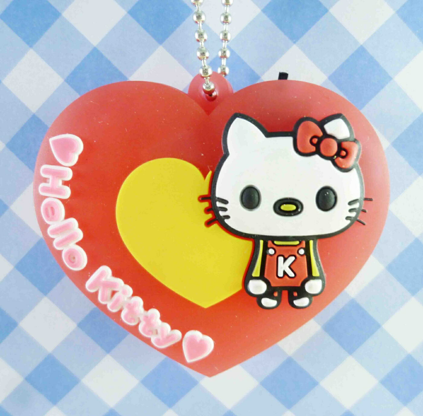 【震撼精品百貨】Hello Kitty 凱蒂貓 KITTY鑰匙圈-造燈愛心 震撼日式精品百貨