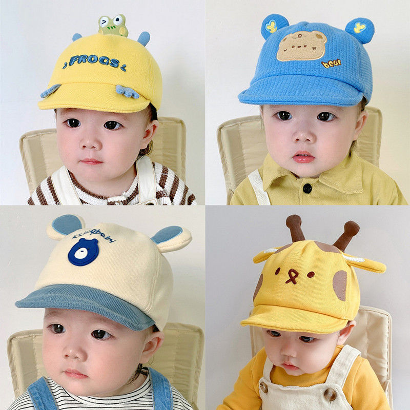 嬰兒帽子秋冬季男童女寶寶鴨舌帽可愛超萌兒童遮陽棒球帽春秋新款