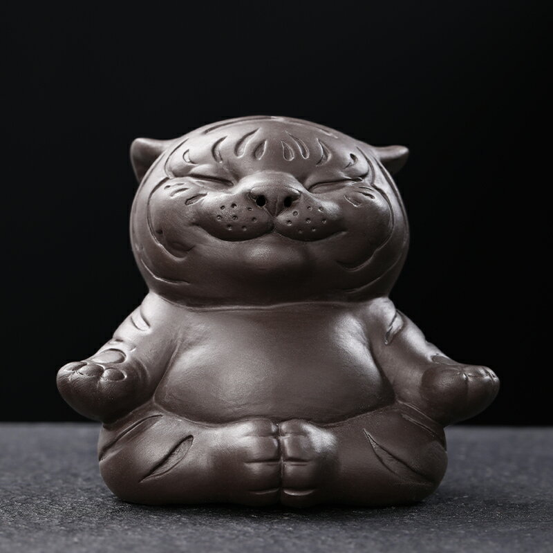 茶寵 茶寵紫砂茶寵2022新虎年可養精品茶具配件桌台老虎擺件手工茶玩YF