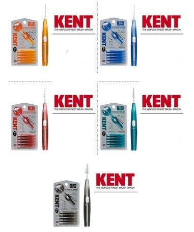日本製【池本刷子】KENT可彎曲抗菌齒間刷-五種尺寸