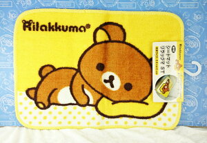 【震撼精品百貨】Rilakkuma San-X 拉拉熊懶懶熊 San-X 室內地墊/腳踏墊-黃#50387 震撼日式精品百貨