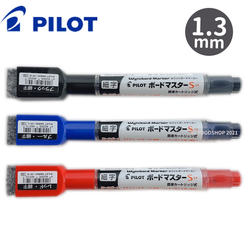 PILOT 百樂 可換卡水白板筆 細字 P-WMBSE-15F 15EF/一支入(定45) 附板擦 磁鐵白板筆附板擦 磁鐵白板筆 磁性白板筆 環保再生材質 無臭味 日本製