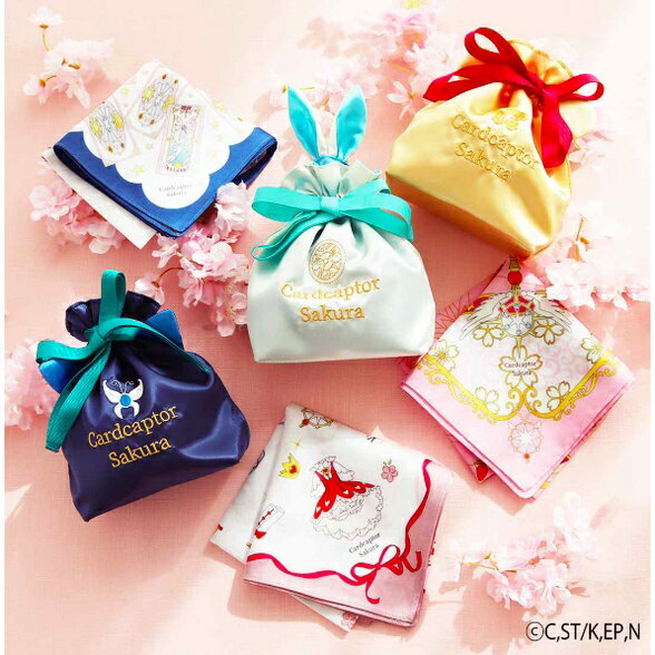 日本 Handkerchief Gallery 庫洛魔法使聯名 束口化妝包