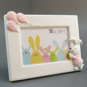7寸創意影樓相框擺臺小熊小兔兒童卡通可愛寶寶學生相架定制七寸