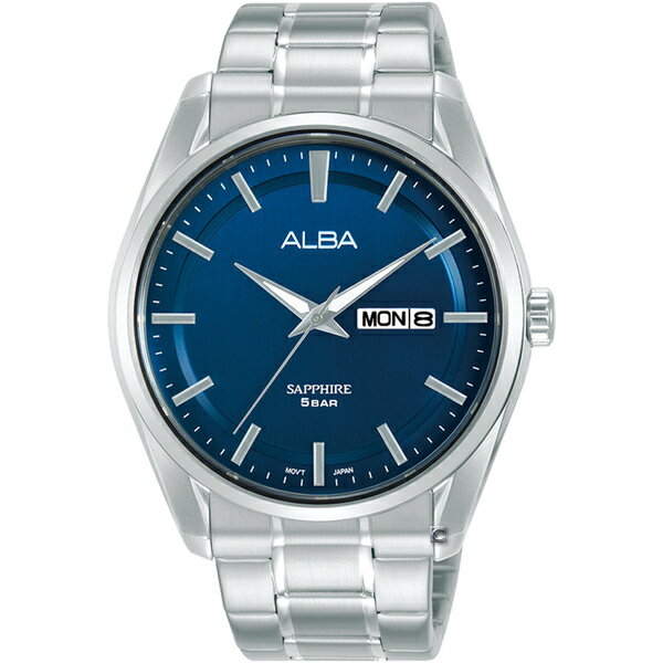 ALBA 雅柏錶 紳士品格時尚腕錶 VJ43-X042B(AV3549X1)-41mm-藍面鋼帶【刷卡回饋 分期0利率】【APP下單4%點數回饋】