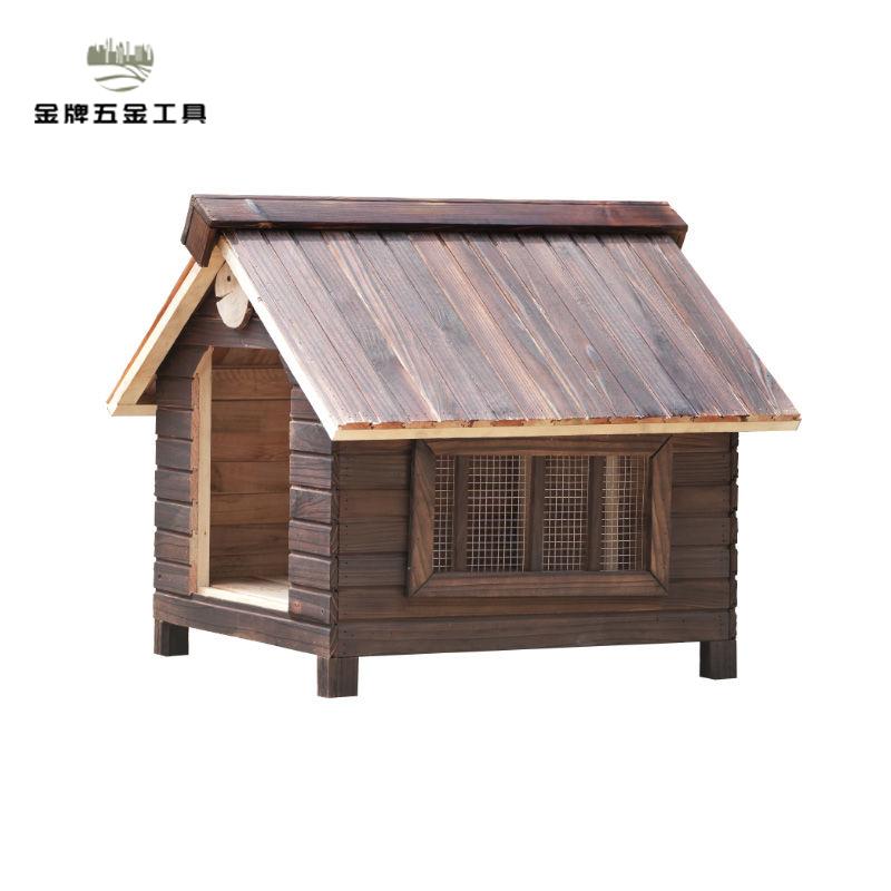 廠家直銷 實木狗屋 實木狗窩 狗屋 狗窩 狗房子 戶外實木碳化木防水防雨防寒貓屋狗屋室外狗窩四季通用防曬防腐 特價出 現貨 免運sysy