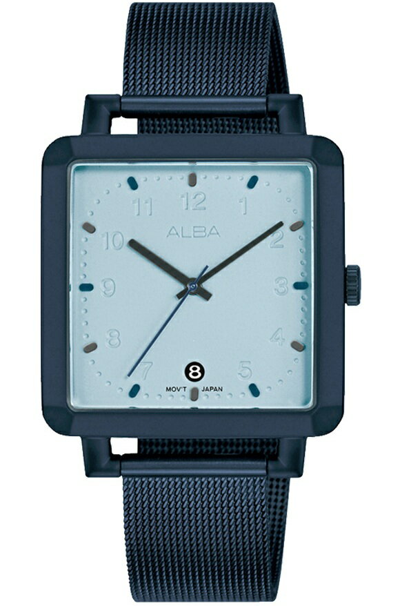 ALBA 雅柏錶 東京設計 復刻方型 時尚 石英腕錶 VJ32-X322B(AG8L83X1)-33mm-藍面米蘭帶【刷卡回饋 分期0利率】【APP下單22%點數回饋】