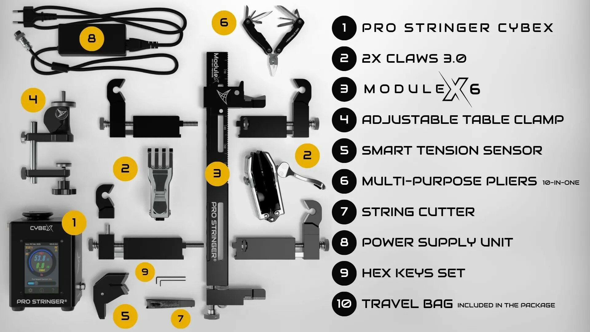 Pro Stringer CybeX Modulex-6|專業級攜帶式羽/網/壁球三用穿線機,一機三用・精準穿線・行動作業首選 1 Pro Stringer CybeX Modulex-6|專業級攜帶式羽/網/壁球三用穿線機,一機三用・精準穿線・行動作業首選 1