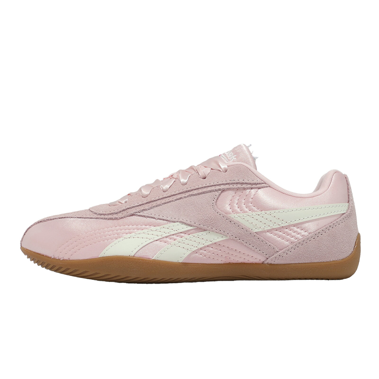 Reebok 休閒鞋 Ultra Lo 女鞋 粉 白 麂皮 緞面 復古 膠底 100245707