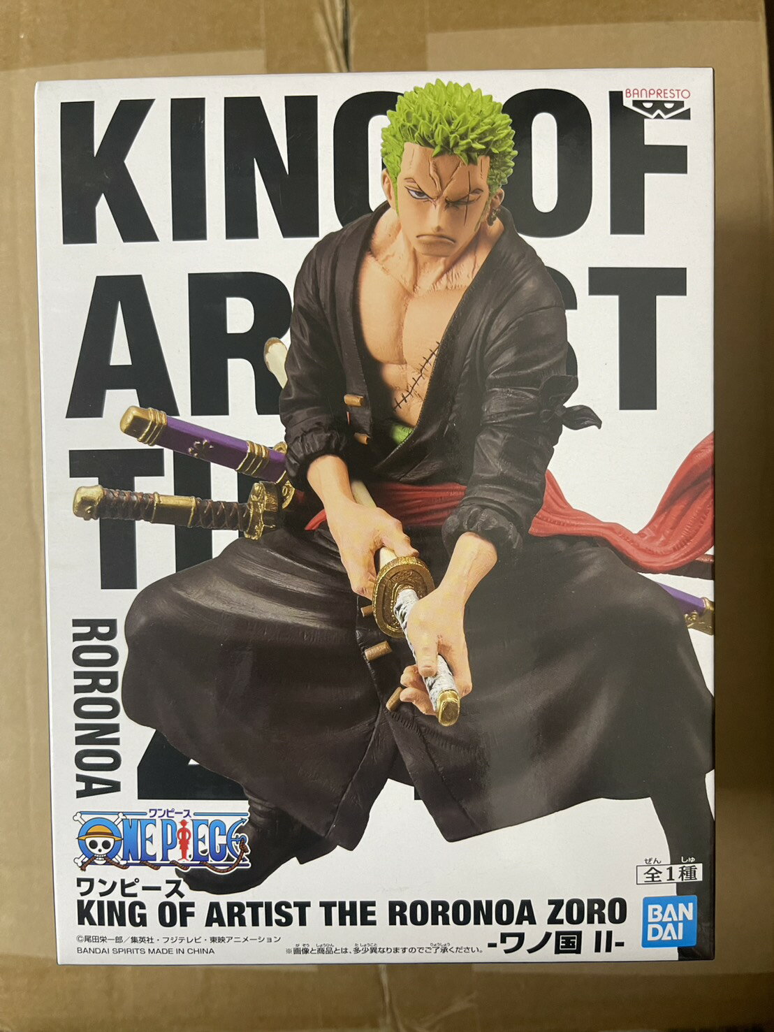 海賊王 日版 金證 景品 藝術王者 索隆 和之國 2 黑衣 2